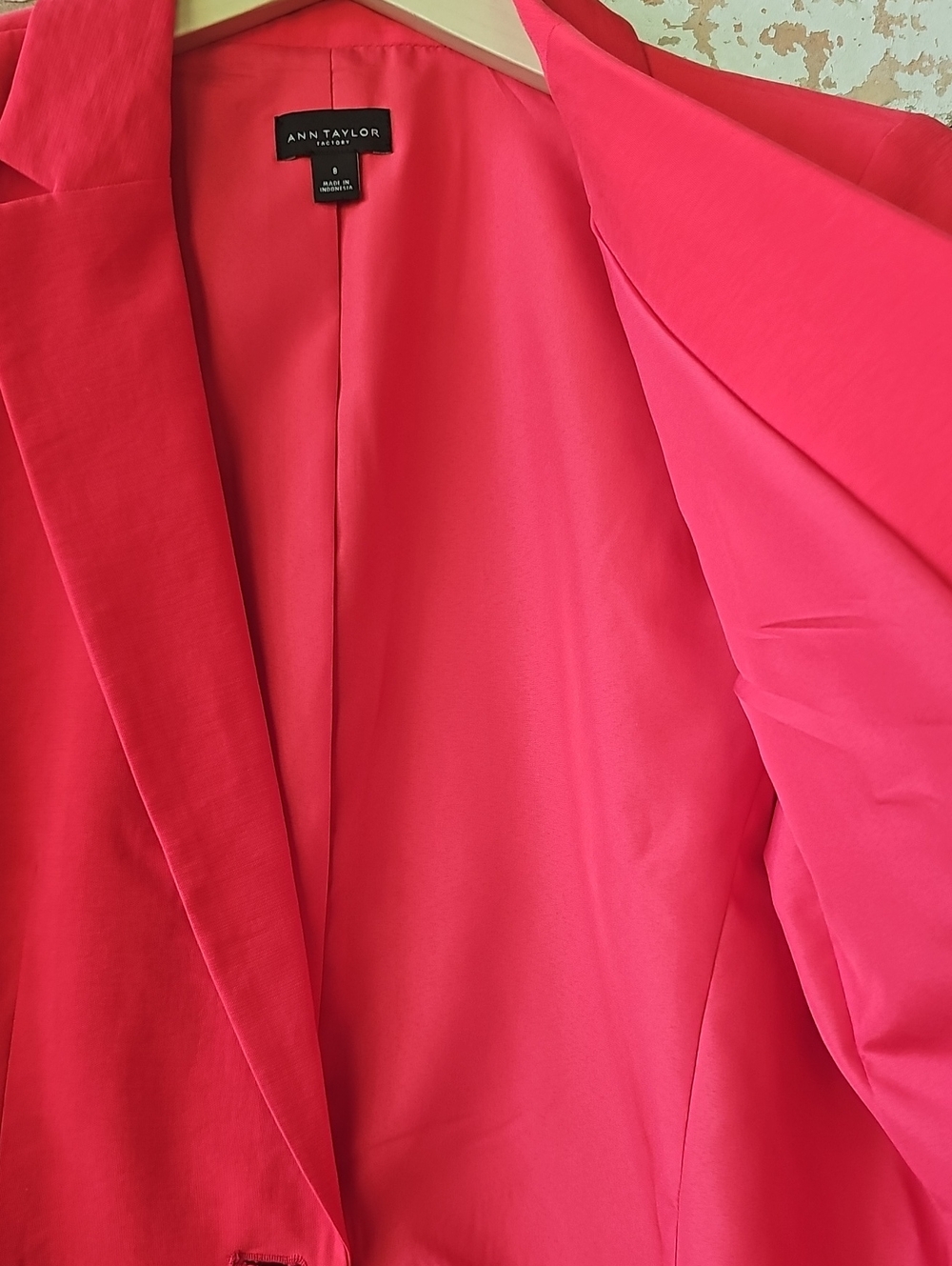 Ann Taylor Red One Button Blazer - Picture 7 of 12